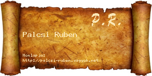 Palcsi Ruben névjegykártya